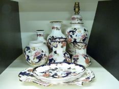 A collection of Masons Mandalay ceramics