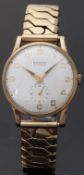 Baume 9ct gold gentleman's wristwatch with inset subsidiary seconds dial,