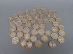 Fifty-two collectable two pound coins