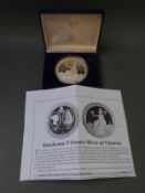 1987 cased 5oz silver Britannia Birmingham Mint,
