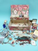A collection of jewellery to include Miracle necklace, silver brooches,
