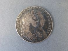 William and Mary 1689 half crown