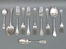 A set of six Edward VII hallmarked silver Old English pattern table forks,