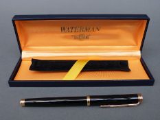 A boxed Waterman 'Ideal' fountain pen with 18k gold nib
