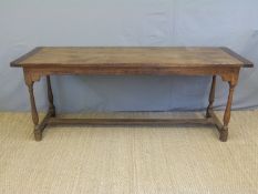 An oak refectory table,