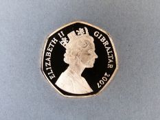 1982 Falklands gold 50 pence, 15.
