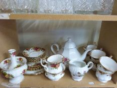 Royal Albert Old Country Roses tea service with additional pieces