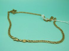 An 18ct gold necklace,