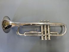 A cased Skylark trumpet