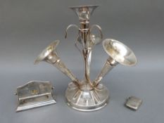 A George V hallmarked silver perpetual calendar, Birmingham 1930 maker H Matthews, width 10.