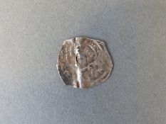 A hammered silver penny with cross and crosslets reverse, thought to be Henry II, 1154-1189,