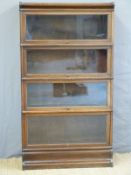 A Globe Wernicke light oak four tier bookcase,