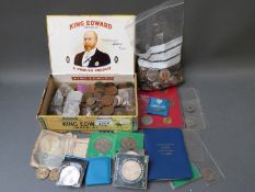 A collection of UK sundry coins with small Channel Island,
