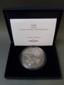 A 5oz silver commemorative coin Annual History 2005, cased with certificate no.