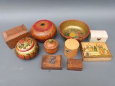 A quantity of various decorative wooden boxes