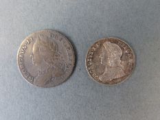 George II 1757 sixpence F,