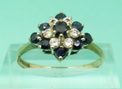 A 9ct gold ring set with cubic zirconia.