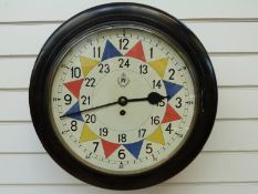 Second World War RAF sector dial fusee wall clock, impressed F.W.Eliott 1941 to case.