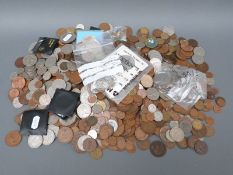An amateur coin collection comprising largely UK coinage, Victoria onwards,