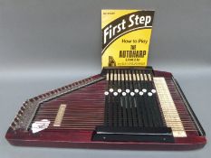 Autoharp 12 bar example in 'rosewood' finish,