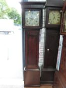 Early to mid nineteenth century 30 hour oak longcased clock,
