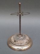 An Edward VII hallmarked silver hatpin stand, Birmingham 1904, maker A&J Zimmerman Ltd,