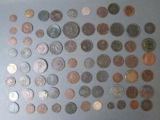 A collection of largely Georgian coinage together with some 19th century world coinage,