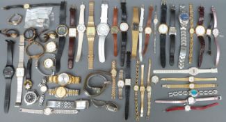 Over 50 various ladies and gentleman's wristwatches.