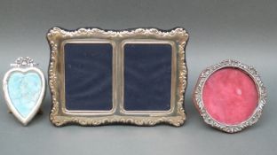 A modern hallmarked silver mounted photograph frame to suit approx 4 x 3