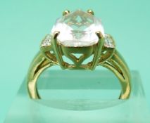 Three 9ct gold rings,