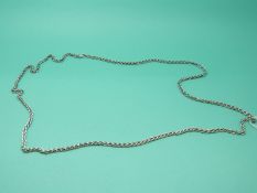An 18ct white gold rope twist necklace, 16g.