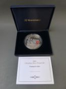 2005 cased 5oz silver commemorative ten pounds,