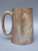 A Victorian hallmarked silver tankard,