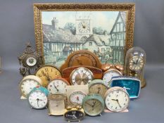 A quantity of vintage alarm clocks to include 'Westclox', 'Jock' and 'Smiths Alarm',