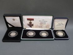 Victoria Cross cased pair of silver proof 2006 50p coins,