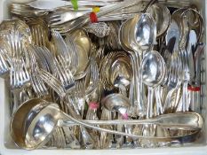 A large quantity of silver plated cutlery to include Dixon, Walker & Hall,