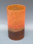 A Vasart glass cylinder vase,