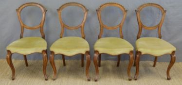 A set of four late 19th/early 20thC dining chairs