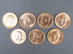 Royal Mint Sovereign Mintmark Collection comprising seven gold full sovereigns with booklet and