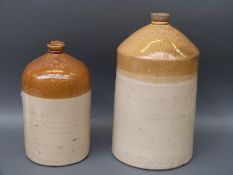 Two large stoneware flagons Abingdon and Islington,
