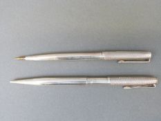 A hallmarked silver Yard-o-Led pen and pencil set
