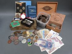 A collection of UK and overseas coins and medal coins etc.
