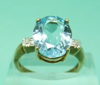 Four 9ct gold rings set with various gemstones