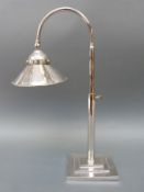 A chrome retro style desk light,