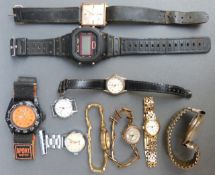 Ten various vintage watches to include Liga, Customine,