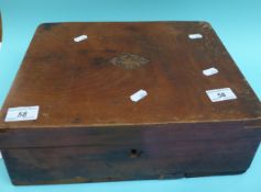 A small collection of costume jewellery including pendant marked 18k in wooden box