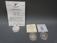 An Australian 1993 Kangaroo dollar,