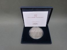 A 5oz cased silver 2005 commemorative coin Annual History,