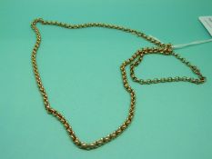 A 9ct gold bracelet and a 9ct gold necklace,