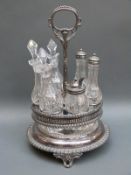 A silver plated cruet with American marks
